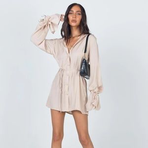 Princess Polly Forbidden Mini Dress Beige NWOT